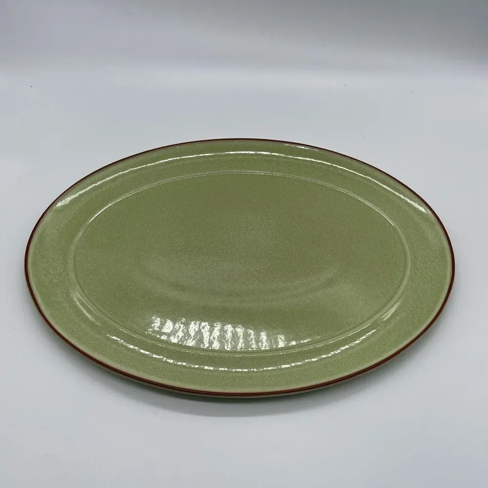 Denby of England Denby Juice Apply Green Serving Platter 14.5 x 11